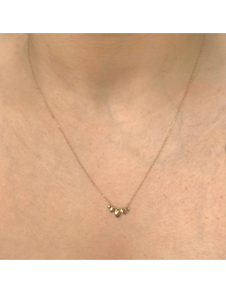 GARGANTILLA EN ORO GOTAS OVAL