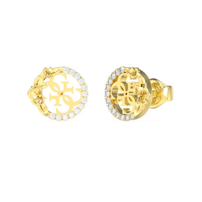 PENDIENTES GUESS EN ACERO DORADO