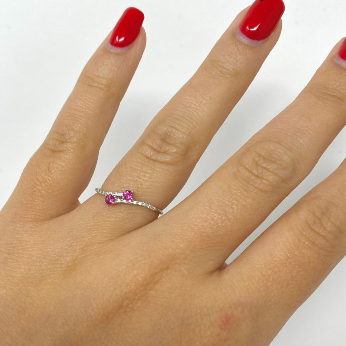 ANILLO EN ORO BLANCO CON TOPACIOS Y DIAMANTES 2