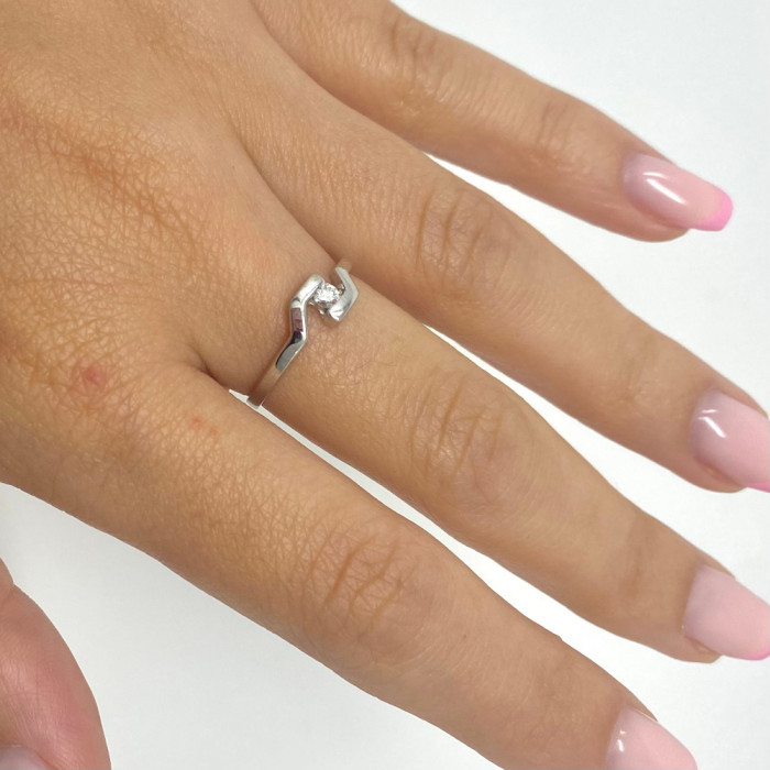 ANILLO EN ORO BLANCO Y DIAMANTE BARRAS 2