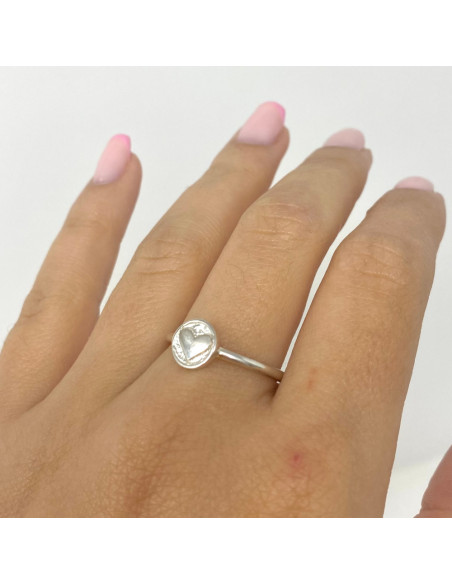 ANILLO EN PLATA CORAZÓN