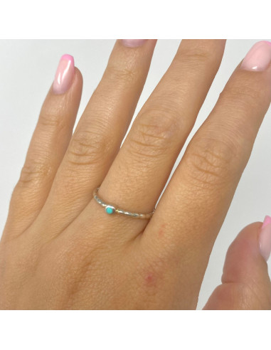 ANILLO EN PLATA PIEDRA COLOR TURQUESA