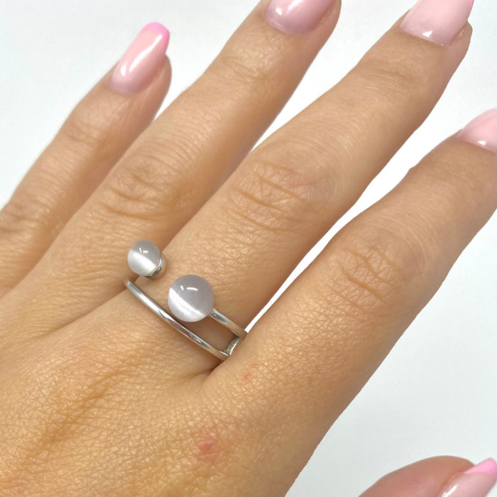 ANILLO EN PLATA PIEDRAS GRISES 2