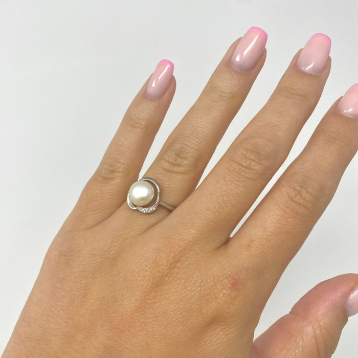 ANILLO EN PLATA CON PERLA CULTIVADA 2