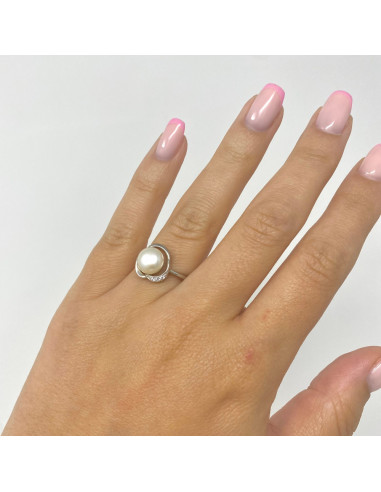 ANILLO EN PLATA CON PERLA CULTIVADA