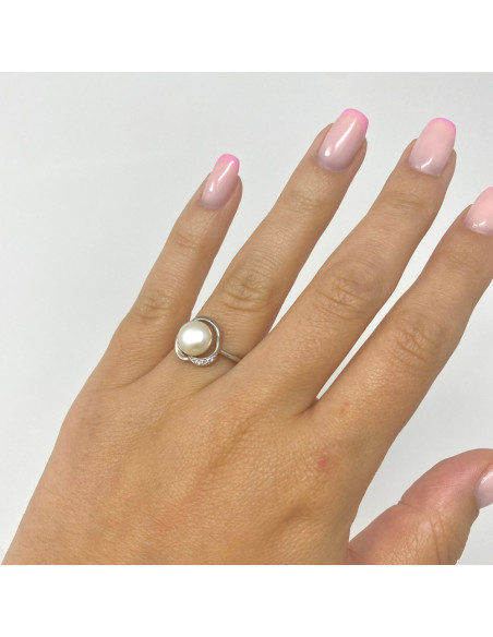 ANILLO EN PLATA CON PERLA CULTIVADA