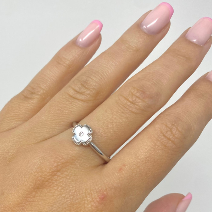 ANILLO PLATA FORMA FLOR 2