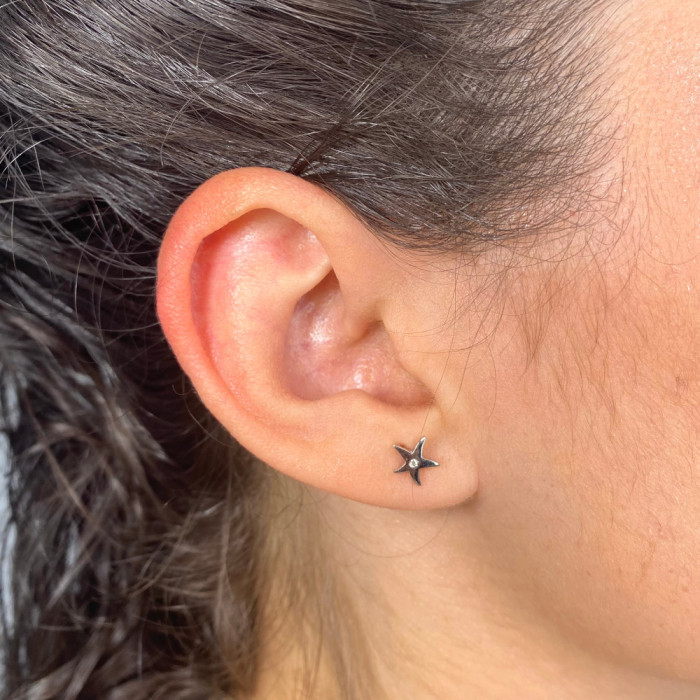 PENDIENTES EN ORO BLANCO Y DIAMANTES 2