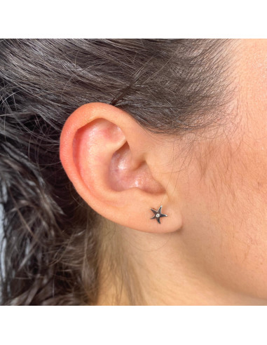 PENDIENTES EN ORO BLANCO Y DIAMANTES