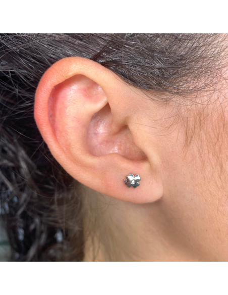 PENDIENTES EN ORO BLANCO Y DIAMANTES