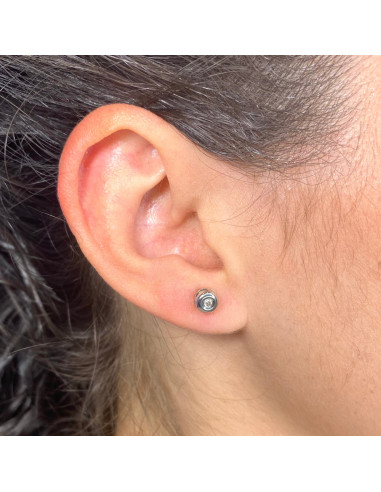 PENDIENTES EN ORO BLANCO CON DIAMANTES