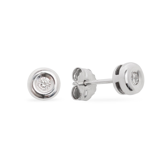 PENDIENTES EN ORO BLANCO CON DIAMANTES