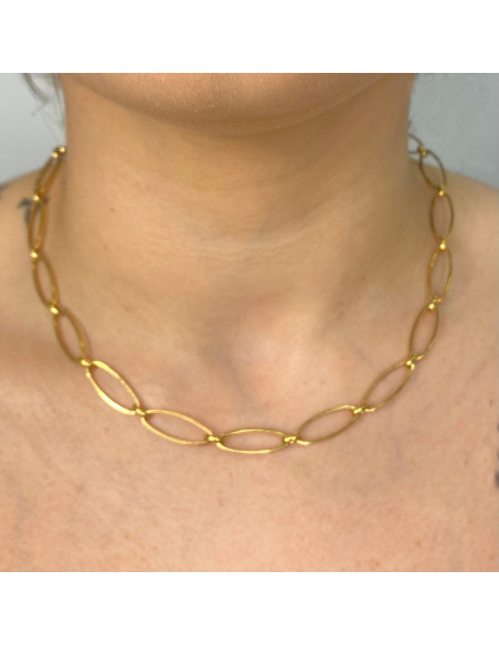 GARGANTILLA EN ORO ÓVALOS
