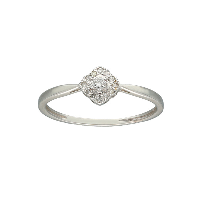 ANILLO EN ORO CON DIAMANTES FORMA ROMBO
