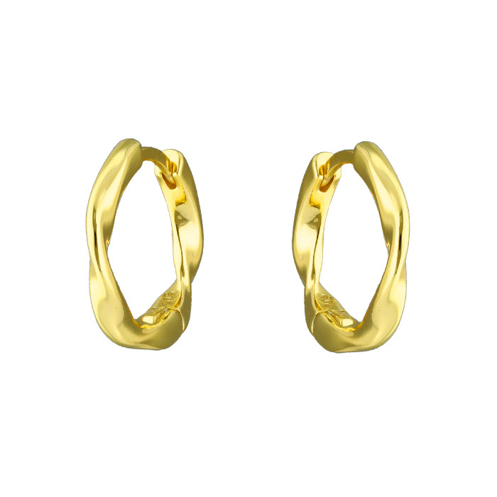 PENDIENTES EN PLATA AROS RIZADOS