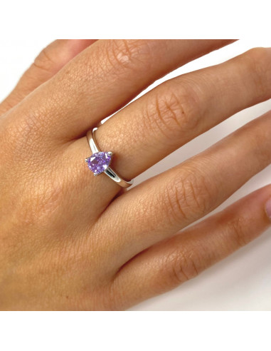 ANILLO PLATA CIRCONITA MALVA GOTA