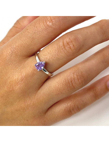 ANILLO PLATA CIRCONITA MALVA GOTA