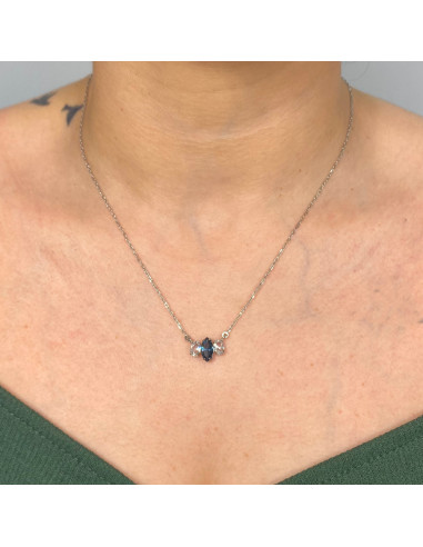 GARGANTILLA EN PLATA CIRCONITAS OVALADAS