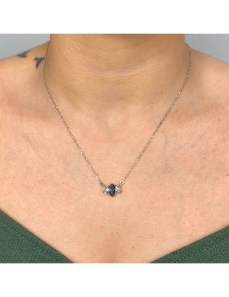 GARGANTILLA EN PLATA CIRCONITAS OVALADAS