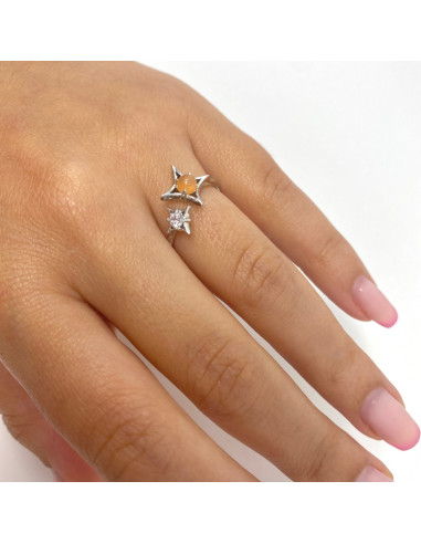 ANILLO EN PLATA COLECCIÓN ESTRELLA ROSA