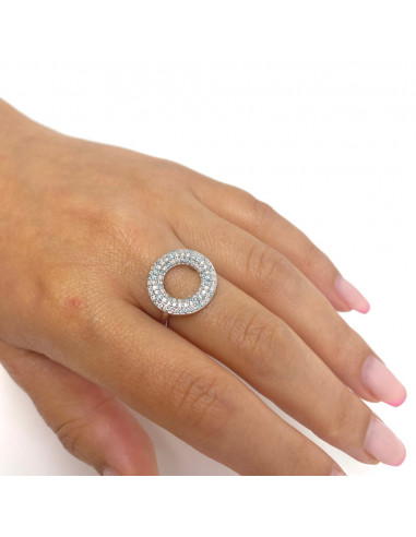 ANILLO 3 CIRCONITAS TONOS DE AZUL