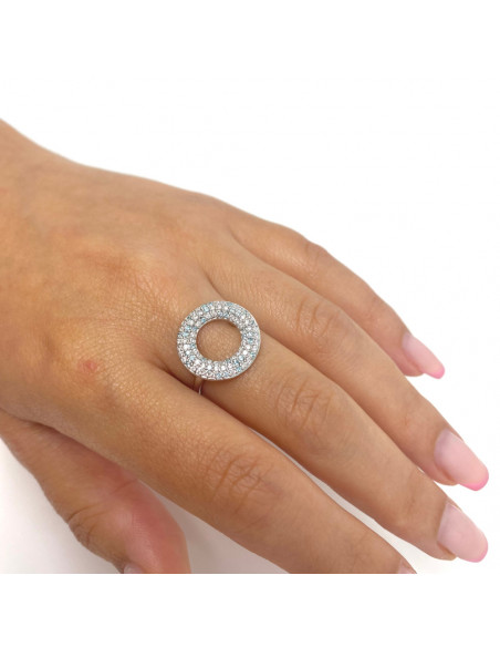 ANILLO 3 CIRCONITAS TONOS DE AZUL