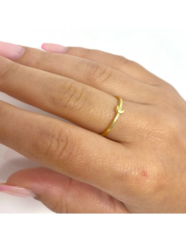 ANILLO PLATA DORADA LUNA