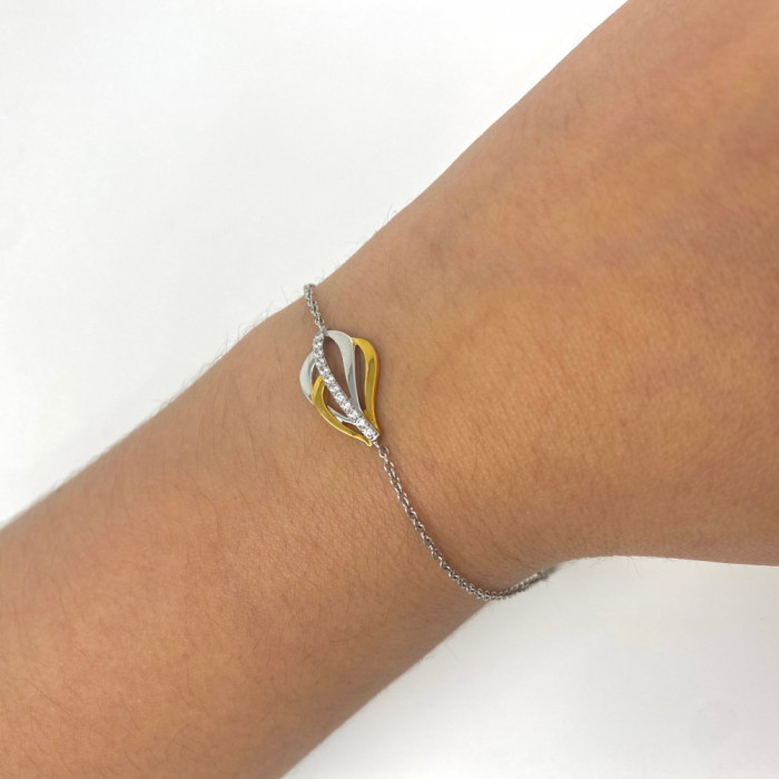 PULSERA EN PLATA BICOLOR DE 1ª LEY 2