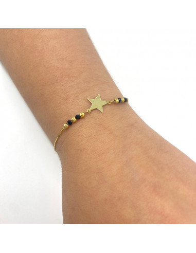 PULSERA PLATA DORADA ESTRELLA