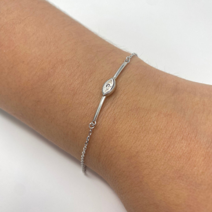 PULSERA PLATA FORMA OJO 2