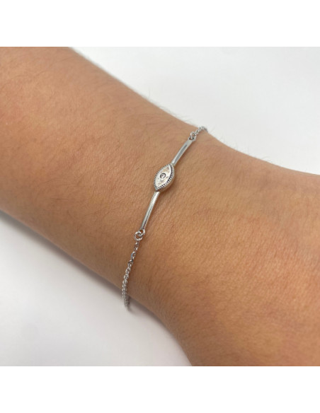 PULSERA PLATA FORMA OJO