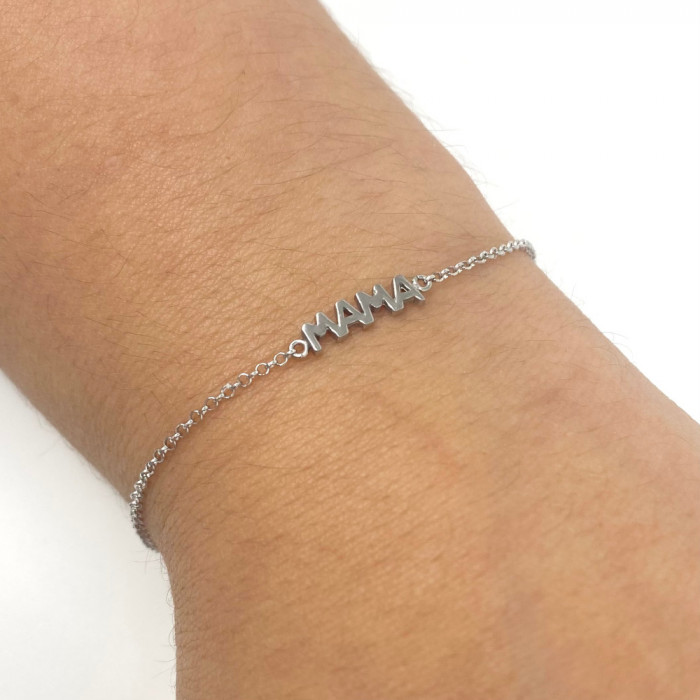 PULSERA PLATA LETRAS MAMA OVALINA 2