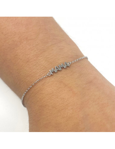 PULSERA PLATA LETRAS MAMA OVALINA
