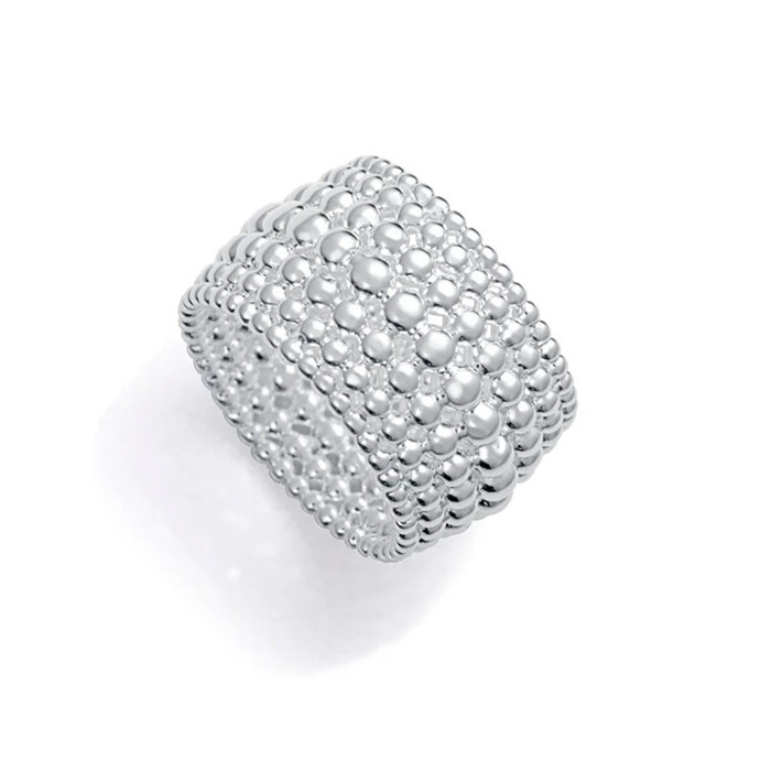 ANILLO EN ACERO CHAPADO EN PLATA COLECCION LAURA ESCANES 14317A01600