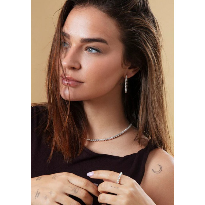 PENDIENTES DE ACERO CHAPADO EN PLATA COLECCIÓN LAURA ESCANES 14319E01000 2