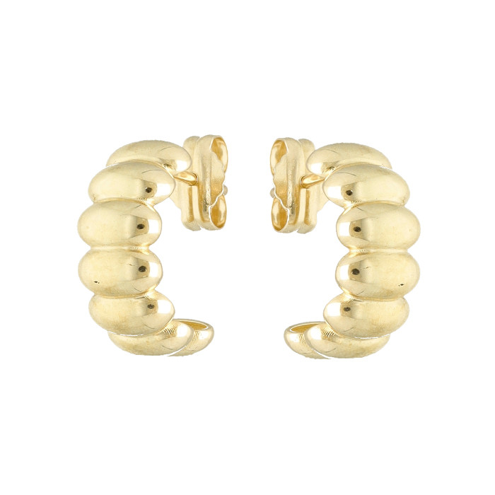 PENDIENTES EN ORO AMARILLO MEDIA CRIOLLA GALLONES