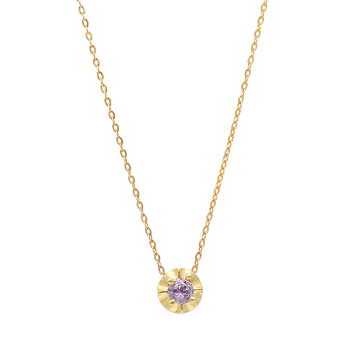GARGANTILLA EN ORO AMARILLO FORSA AMATISTA ROSETA REDONDA