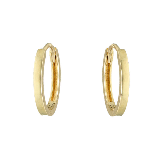 PENDIENTES EN ORO AMARILLO CRIOLLA CUADRADA OVAL
