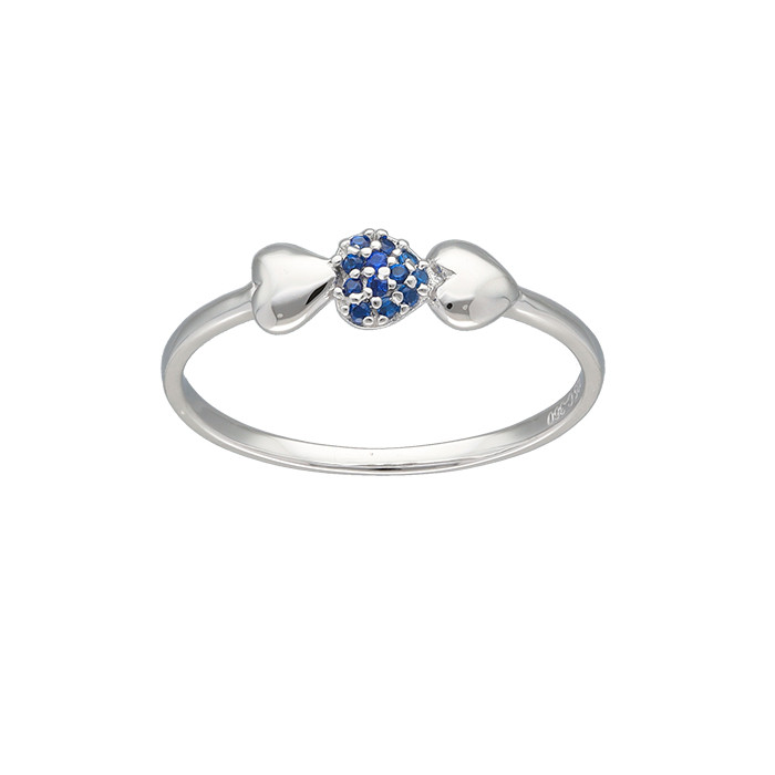 ANILLO EN PLATA CON FORMA CORAZONES