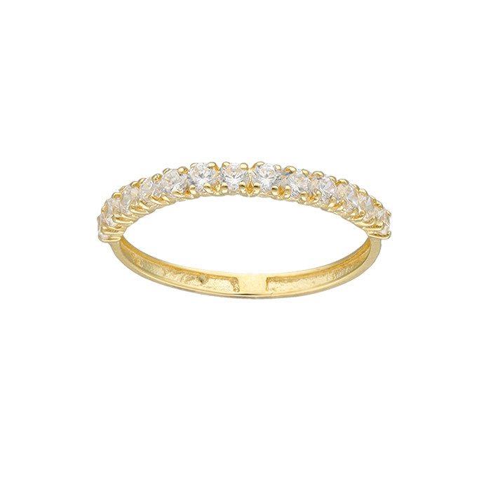 ANILLO EN ORO CON CIRCONITAS EN GARRA