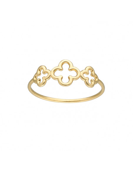ANILLO EN ORO CON FORMA DE 3 TREBOLES