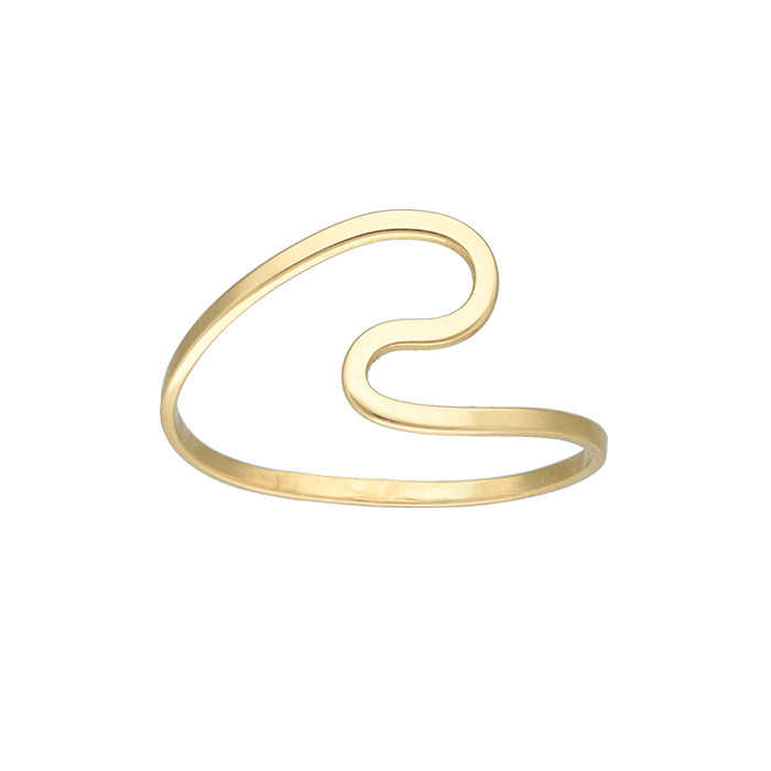 ANILLO EN ORO CON FORMA DE S
