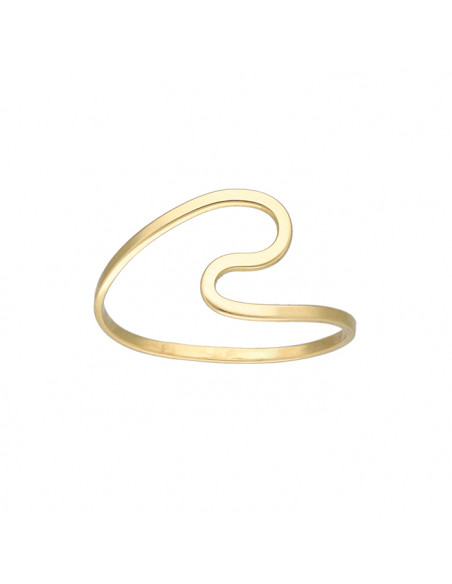 ANILLO EN ORO CON FORMA DE S