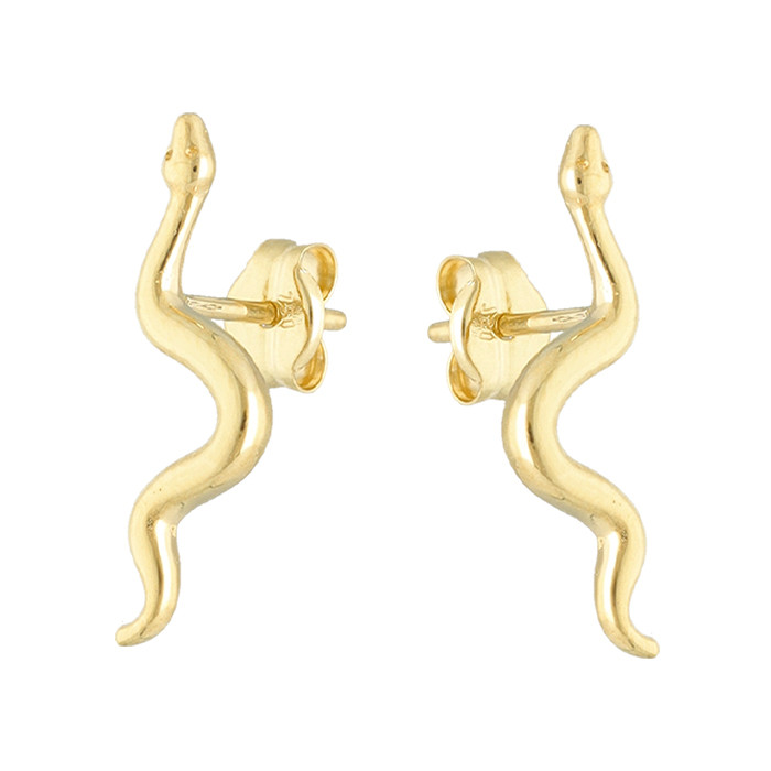 PENDIENTES EN ORO CON FORMA DE SERPIENTE