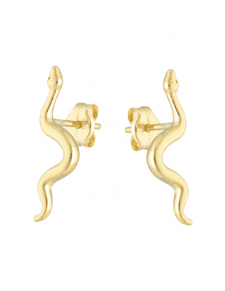 PENDIENTES EN ORO CON FORMA DE SERPIENTE