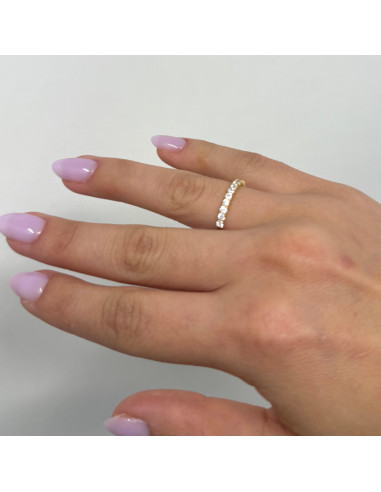 ANILLO EN ORO CON CIRCONITAS EN GARRA