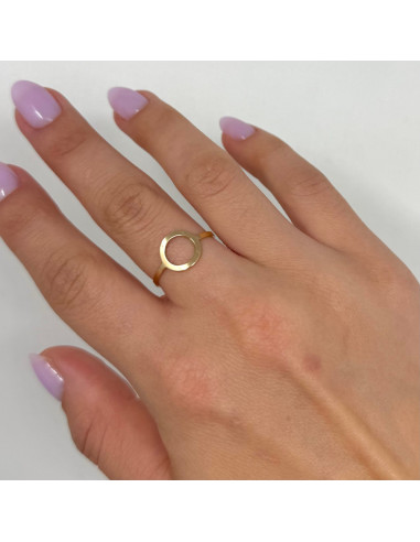 ANILLO EN ORO CON FORMA DE ARO CALADO