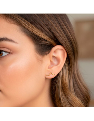 PENDIENTES EN ORO CON FORMA DE SERPIENTE