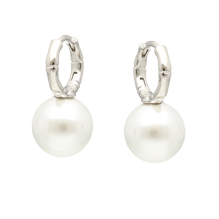 PENDIENTES EN PLATA CRIOLLA CON PERLA