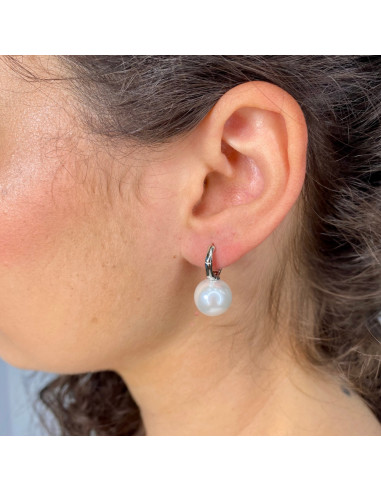 PENDIENTES EN PLATA CRIOLLA CON PERLA